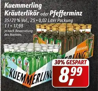 Simmel Kuemmerling Kräuterlikör oder Pfefferminz Angebot