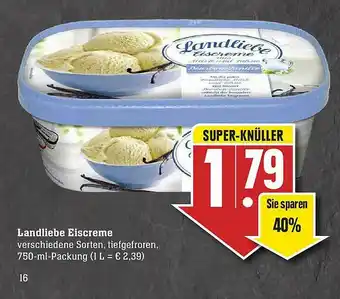 Scheck-in-Center Landliebe Eiscreme Angebot