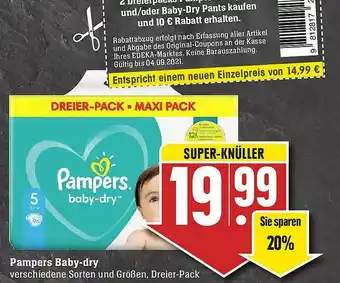 Scheck-in-Center Pampers Baby-dry Angebot