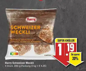 Scheck-in-Center Harry Schweizer Weckli Angebot