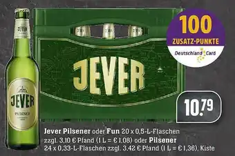 Scheck-in-Center Jever Pilsener Oder Fun Oder Pilsener Angebot