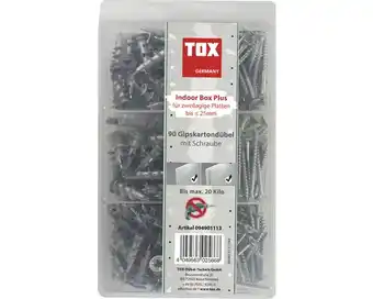 Hornbach Sortimentsbox tox indoor plus gipskartondübel 180 teile 094901113 Angebot