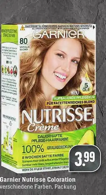 Scheck-in-Center Garnier Nutrisse Coloration Angebot