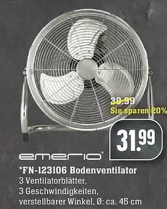 Scheck-in-Center Emerio Fn-123106 Bondenventilator Angebot