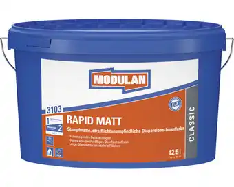 Hornbach Modulan 3103 rapid wandfarbe matt weiß 12,5 l Angebot