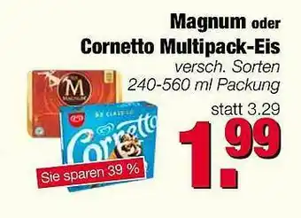 Edeka Scherer Magnum Oder Cornetto Multipack-eis Angebot