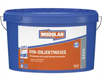 Hornbach Modulan 3001 din-objektweiß wandfarbe weiß 12,5 l Angebot