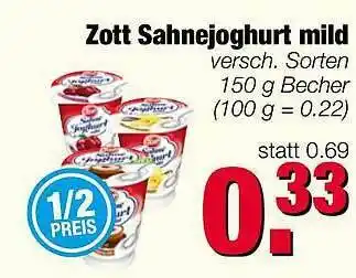 Edeka Scherer Zott Sahnejoghurt Mild Angebot