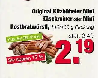 Edeka Scherer Original Kitzbüheler Mini Käsekrainer Oder Mini Rostbratwürstl Angebot