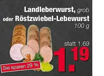 Edeka Scherer Landleberwurst Grob Oder Röstzwiebel-leberwurst Angebot