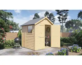 Hornbach Gartenhaus konsta blockhaus modus mit fußboden 181 x 175 cm natur Angebot