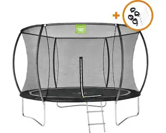 Hornbach Trampolin exit black edition 256 x 305 cm schwarz inkl. sicherheitsnetz leiter und verankerungsset Angebot