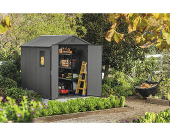 Hornbach Gartenhaus keter darwin 4,6 m² 6x8 inkl. fußboden 183 x 244 cm anthrazit Angebot