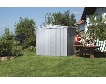 Hornbach Gerätehaus biohort europa 3 224 x 152 cm silber-metallic Angebot