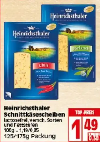 Elli Markt Heinrichsthaler Schnittkäsescheiben 125/175g Angebot