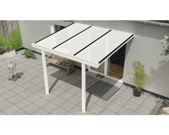 Hornbach Terrassenüberdachung easy edition mit polycarbonat opal 300x250 cm weiß Angebot
