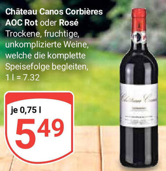 Globus Château Canos Corbières AOC Rot oder Rosé 0,75 L Angebot