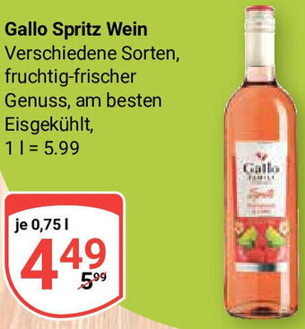 Globus Gallo Spritz Wein 0,75 L Angebot