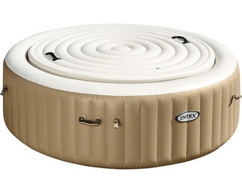 Hornbach Energiesparabdeckung intex pure spa 196x196x71 cm beige Angebot
