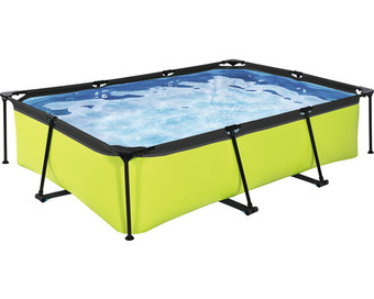 Hornbach Aufstellpool framepool-set exit lime rechteckig 300x200x65 cm inkl. kartuschenfilteranlage grün Angebot