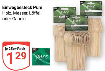 Globus Einwegbesteck Pure 25er-Pack Angebot