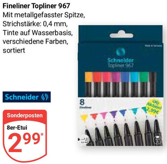 Globus Schneider Fineliner Topliner 967 Angebot