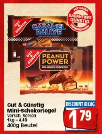 Elli Markt Gut & Günstig Mini Schokoriegel 400g Beutel Angebot