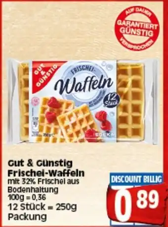 Elli Markt Gut & Günstig Frischei Waffeln 250g Angebot