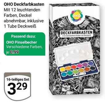 Globus OHO Deckfarbkasten 16-teiliges Set Angebot