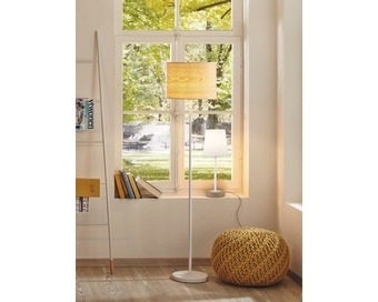 Hornbach Tischleuchte 1-flammig neordic stellan holz/weiß h 400 mm Angebot