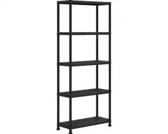 Hornbach Kunststoffregal schwarz 1760x750x320 mm 5 böden tragkraft 125 kg Angebot