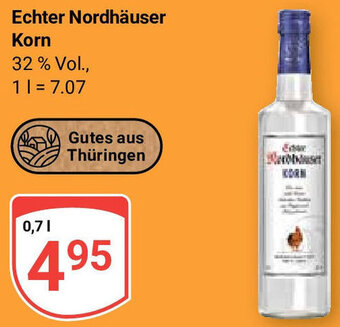 Globus Echter Nordhäuser Korn 0,7 L Angebot