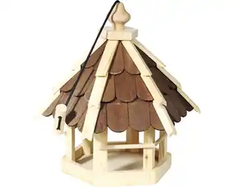 Hornbach Vogelfutterhaus mit braunem dach 33x29x36 cm Angebot