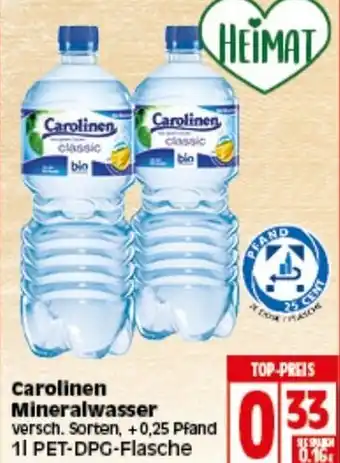 Elli Markt Carolinen Mineralwasser 1L Angebot