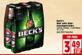 Elli Markt Beck's Bier oder Biermischgetränke 6x0,33L Angebot