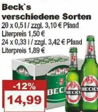 Bilgro Beck's Verschiedene Sorten Angebot