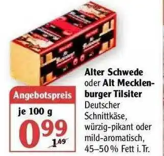 Globus Alter Schwede Oder Alt Mecklenburger Tilsiter Angebot