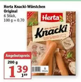 Globus Herta Knacki-würstchen Original Angebot