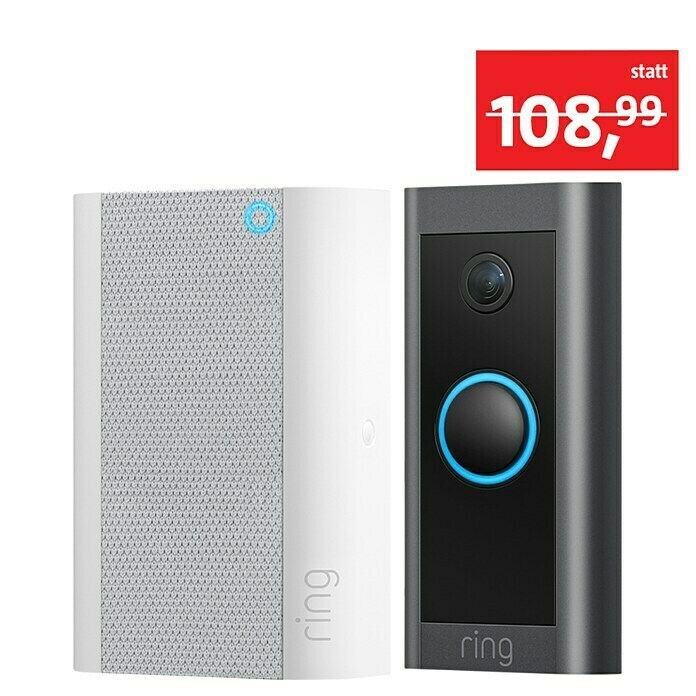 Ring set doorbell wired & chime pro 2. gen (inhalt 2 stk.,