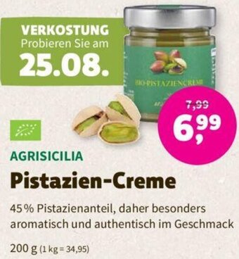 Denns BioMarkt AGRISICILIA Pistazien-Creme 200 g Angebot