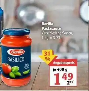 Globus Barilla Pastasauce Verschiedene Sorten Angebot