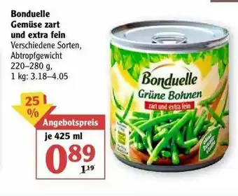 Globus Bonduelle Gemüse Zart Und Extra Fein Verschiedene Sorten Angebot