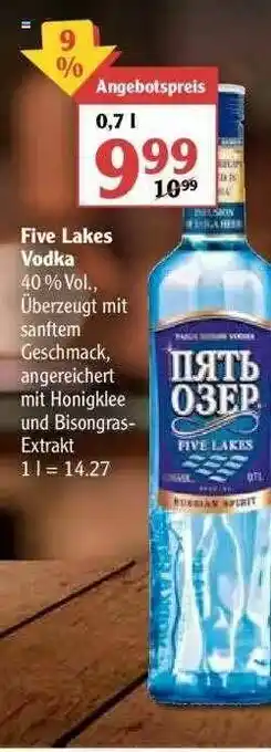 Globus Five Lades Vodka Angebot