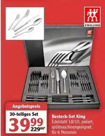 Globus Zwilling Besteck-set King Angebot