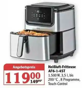 Globus Heibluft-fritteuse AF6-1-4ST Angebot