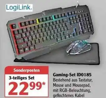 Globus Logi Link Gaming-set ID0 185 Angebot