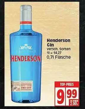 Elli Markt Henderson Gin Angebot