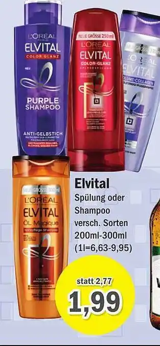 Aktiv Irma Elvital Spülung Oder Shampoo Versch. Sorten Angebot