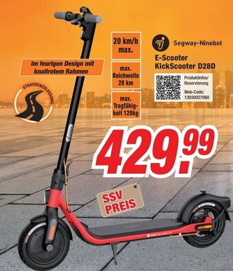 Expert Segway-Ninebot E-Scooter KickScooter D28D Angebot