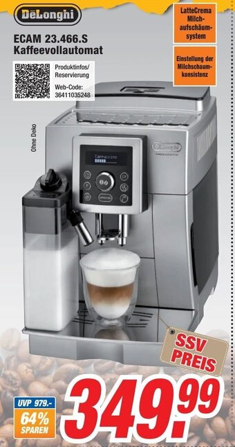 Expert DeLonghi ECAM 23.466.S Kaffeevollautomat Angebot